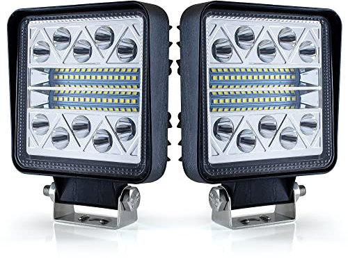 2Pcs onderdrukte werklamp Tractor 102W 12 volt led Spotlight auto 15000LM geleid achteruitrijlicht, voor graafmachine, trekker, tractor, vorkheftruck, ATV, vrachtwagen, offroad (4x4)