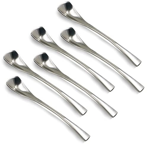 LELE LIFE Demitasse Lot de 6 mini cuillères à café en acier inoxydable 18/10 Argenté 12,5 cm