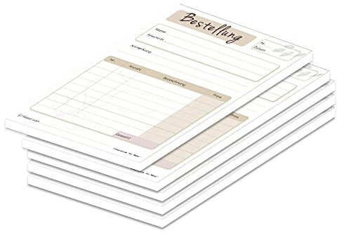 PRICARO Bestellannahmeblock Blätter, A5, 5 Stück