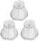 Alvinlite Kronleuchterschirme Lampenschirme 3er Set, Silber Lampenschirm Clip On für Lampen Moderne Glockenlampenschirme Silber zum Aufstecken für Hängelampe Tischlampe Stehlampe Ersatz