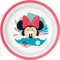 Disney Rosa und Weiß Mädchen Schüssel Minnie Kunststoff mit rutschfester Unterseite