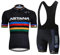 Hombres Jersey + Pantalones Cortos Mangas Cortas de Ciclismo Ropa Maillot Transpirable para Deportes al Aire Libre (M)