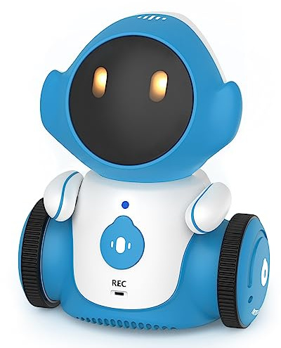GILOBABY Rechargeable Robot Toy with Touch & Voice Control for Boys,Blue