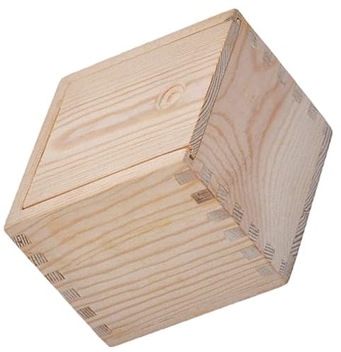 Didiseaon Retro Teacup Wooden Box Decorative Storage Boxes for Vases Christmas Compartment Lid