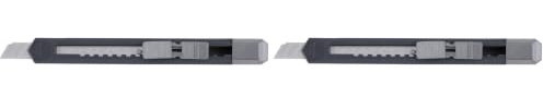 KWB Cuttermesser mit Abbrechklinge 9 mm, Feststellfunktion, Klingenabbrecher, Mherzweckmesser (Packung mit 2)