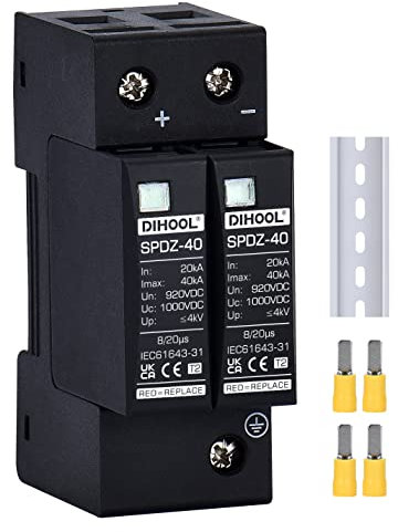 DIHOOL Solar DC Überspannungsschutz PV,typ 2 40KA 1000V blitzschutz,spannungsschutz Surge Protector