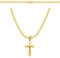 Amor Luxury Goldkette Herren 585, Kette Herren 925/585 - Königskette - Kreuz Kette - Goldkette Kreuzkette, Herren Schmuck, Herren Geschenke Geburtstag - Halskette Herren Gold (60 cm)