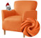 Highdi Stretch Sesselbezug Sesselhusse Elastische Samt Sofaüberzug Clubsessel Sessel Bezug, Weicher Sesselschoner mit Armlehne Sitzbezug Für Sessel Mit Armlehne Hussen Für Sessel (Orange)