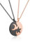 PiercingJak Yin Yang Halskette mit Mond Stern Puzzle Partner Anhänger 2PCS Freundschaftskette Paar Ketten Edelstahl Partnerketten Liebe Freundschaft Schmuck Beziehungs Geschenk