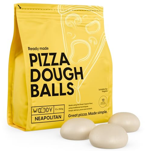 Pizza Dough Balls - Neapolitan 24 x 250g | Italian Pizza Dough Balls - Using Caputo 00 Pizza Flour | Created by Woody Oven