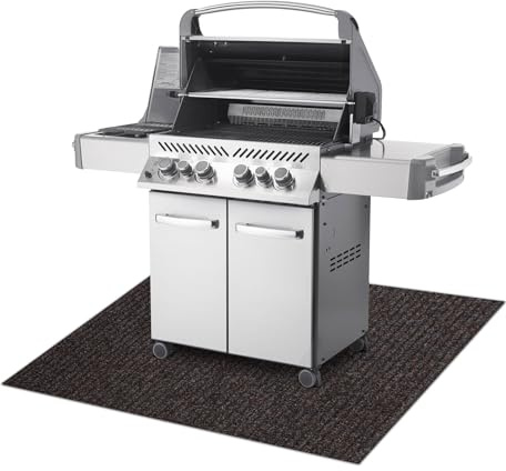 Grillschutzmatte GIN für die Terrasse draussen braun 120x150 cm