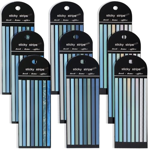 Realand 1440pcs Transparentes Textmarker-Klebeband, Lange Wiederverwendbare Highlighter-Streifen Buch Textmarker Abnehmbar, Haftnotizen Tabs für Anmerkungen Bücher Ästhetische Anmerkungen Supplies