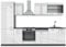 Vicco Küchenzeile R-Line, Weiß Hochglanz/Anthrazit, 300 cm, AP Anthrazit