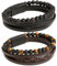 TYXHXTF 2 Stück Herren Armband, Armband für Männer in Schwarz & Braun, Geflochten Breites Wickelarmband, Tolles Geschenk für Männer Papa
