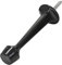 HOMOTEK Robuster Türstopper mit weicher Gummispitze, Türstopper aus Zinkdruckguss, schützt Wand und Tür, Schwarz, 1 Stück