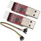 Heevhas CP2102 USB a TTL Módulo de convertidor en serie UART Tablero de convertidores USB UAR por 3.3V y 5V Descargar STC con cable de puente (2 piezas)