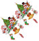 ABOOFAN 2st Weihnachtsschmuck Weihnachtsdekorationen Zum Aufhängen An Der Wand Weihnachtsfeier Liefert Christbaumschmuck Weihnachtliche Wanddekoration Frohe Weihnachten Windspiele Papier