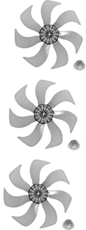 SEWOART 3stücke Ersatzventilatorblätter Für Tisch Und Standventilatoren Transparent Einsetzbar Leise Hochtemperaturbeständig Installieren Reinigen