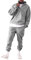 Ballett Anzug 2PC Solid-Mode Standing Sweater Hausanzug Herren Sports Casual-Hals-Colour-Herrenanzüge & Set Weste Outdoor Kinder (Grey, XL)
