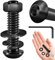 Dayalo M6 Linsenkopfschrauben, Schwarze Schrauben mit Innensechskant 10 Stück, Edelstahlschrauben Rundkopfschrauben M6x20mm, Halbrundkopfschraube Muttern und Unterlegscheiben Sortiment Kit