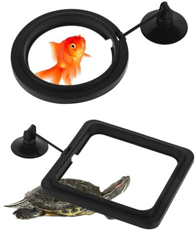 2 PCS Futterring Aquarium, Schwarzer Aquarium Futterring Fisch Fütterung Ringe Fisch Aquariums Fütterer Schwimmend Futter Fütterung Kreis Mit Saugnapf Verhindern, DASS Wasser Turbulenzen Lebensmittel