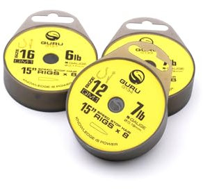 Korda Guru QM1 Speed Stop Hair Rig, 38,1 cm, Größe 14, 3,2 kg