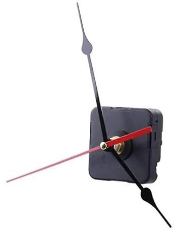 topolenashop Meccanismo Movimento Orologio da Parete al Quarzo – Kit Ricambio con 2 Coppie di Lancette Nere 8” e 13” | Facile da Montare | Accessori Fai da Te per Riparazione o Creazione Orologi 1632