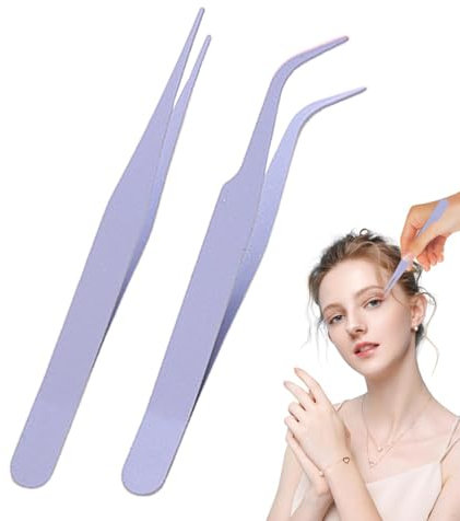 Pincettes Pour Fournitures De Scrapbooking - Pincettes À Autocollants Pour Scrapbooking | Pince À Épiler Pour Extensions De Cils | Pince À Cils En Acier Inoxydable | Pince À Coude Pour Autocollants
