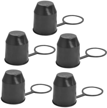 Cabilock 5 Stück Anhänger-kugelkopf-schutzkappe Abdeckung Der Anhängerkupplung Anhängerkupplungsabdeckung Lustig Anhängerkugelabdeckung Kupplungskugel Rv-anhängerabdeckung PVC Black