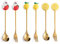 Paquete de 6 cubiertos de acero inoxidable para postre, cucharillas, tenedores, cucharas, cucharas agitadoras, tenedores de frutas para tartas y frutas