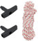 OUDQFCJ 2 Poignées Corde Lanceur Tondeuse Câble de Traction Recul Fil de Remplacement pour Étendoir à Linge, Tronçonneuse, Débroussailleuse (4 Mètres, 3,5 mm)
