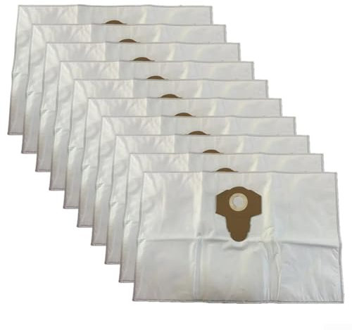 Homeponnew Lot de 10 sacs d'aspirateur compatibles avec Einhell TC-VC1820, TE-VC 1825, TE-VC 1925 SA, TE-VC 2025 SACL, TE-VC 36/25 Li S-Solo, tissu non tissé, remplacement pour aspirateur humide/sec