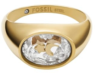Fossil Sadie Damen Goldfarbenes Edelstahlring, JF048967109