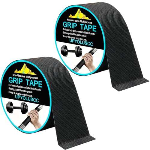 UPYOLUSCC Gummigriffbänder，Antirutsch Gummi Klebeband ，Grip-Tape，Gummi-Tape ，Gummigriffband， Wasserfest,Elastisch,Abriebfester Grip Klebeband，für DIY-Werkzeuge & Gadgets (2 Stück, 2in x 10ft)