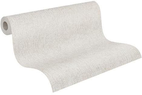 A.S. Création Wildblumen-Vliestapete – Grün, Grau – 10,05 x 0,53 m | Florales Wildblumen-Motivals Akzent – schimmernde Motivtapete im Metallic-Look, einfach zu verkleben & spurlos abziehbar
