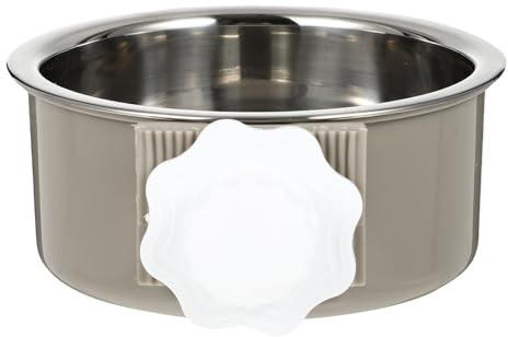 ibasenice 72x4.72x1.97 Inch Hanging Food Feeding Bowl Stainless Steel Pet Feeder Safe Hanging Design round Unique Design Beautiful Ornament Pet Food Bowl for Dog Cat at Home