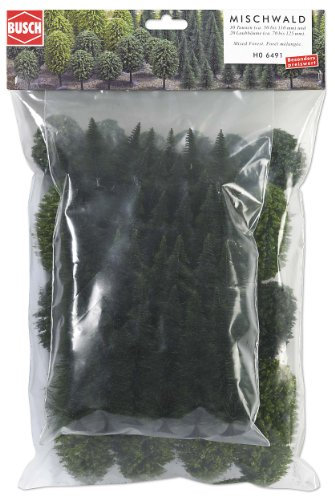 Busch 6491 - Mischwald mit 50 Bäumen Mega-Spar-Set