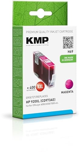 KMP Tintenpatrone passend für HP 920XL Magenta (CD973AE) - H69 - für HP OfficeJet 6000 6000 Wireless 6000 Special Edition 6500 6500 A 6500 A P... etc.