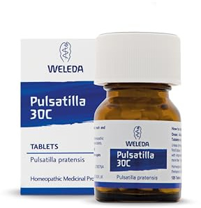 Weleda Pulsatilla 30C, Homeopathic Medicinal Product, Pulsatilla Pratensis 30C, Vegetarian, 125 Tabs