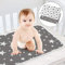 SACONELL Baby Wickelunterlage 2 Stück, Tragbar wickelunterlage Unterwegs 50x70cm, Baby Unterlage Wasserdicht für Babys und Kleinkinder(Grau und Weiß)
