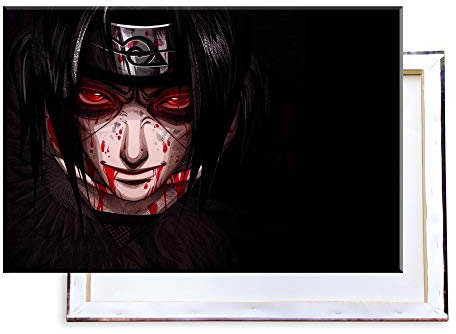 Unified Distribution Itachi Uchiha - 120x80 cm Kunstdruck auf Leinwand • erstklassige Druckqualität • Dekoration • Wandbild