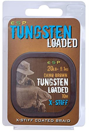 ESP Tungsten Loaded X-Stiff Hooklength 10m Spool Camo Brown