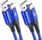 Sweguard Lot de 2 câbles 1M USB C de Type C en Nylon pour Samsung Galaxy S10 S9 S8 Plus, Note10, Note9, M31, M30s, M20, A20e, A71, A51, A50, A40, A10e, A7, Mi9, Mi8, Redmi Note8 Pro LG G7.