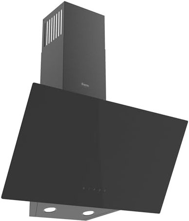 Ferre H601T-BL 60cm Chimney Cooker Hood Kitchen Extractor Fan Single Glass - Touch Control - Black