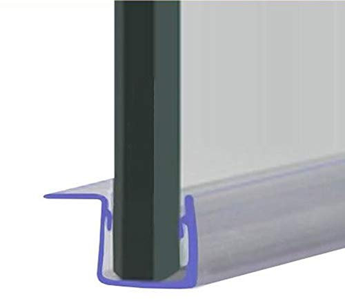 Shower Seal for Screens, Doors or Panels | Fits 4, 5 or 6mm Glass | 10mm Deflector Fin for When There is No Gap | 80cm, 90cm, 140cm or 2m Long | SEAL031 (25mm Sample)