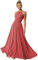 Clothfun Damen Neckholder Brautjungfernkleider Lange Chiffon Formale Kleider Abend Party Kleid 2022, Desert Rose, 34