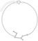 Löb Damen Armband 925 Silber Sternzeichen Jungfrau Stern Glitzer Zirkonia Stein Flach Schlicht Dünn Zart Schmal