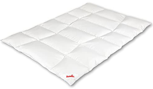 PARADIES Daunendecke Elea 90 Bio - Winterdecke 135x200 cm, Öko-Tex Zertifiziert Standard 100 Klasse 1, Entendaunendecke 90% Daunen 10% Federn