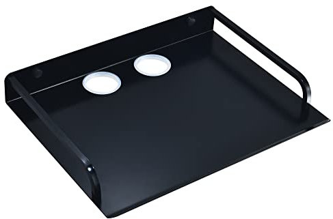 HNVNER Multimédia Etagère Murale pour Appareil AV, Support Flottantes Étagères en Métal pour Routeur, Boîtes De Câble, Lecteurs DVD/Blu-Ray, Console de Jeu, Décodeur, Projecteur
