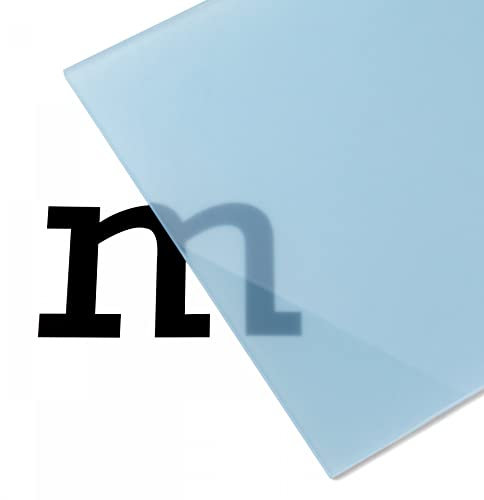 PLEXIGLAS® Satinice SC farbig, einseitig satiniert, vielfältig nutzbare Acrylglasplatte für Lichtobjekte und Beleuchtungszwecke, 3,0 x 120 x 250 mm, leicht blau, transluzent (5H03SC)